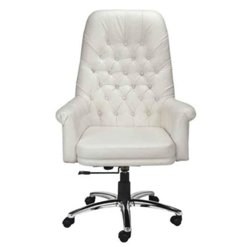 Master Labs Cream Forward Tilt Mechanism Revolving Chair with Fixed Arms, MLF-006