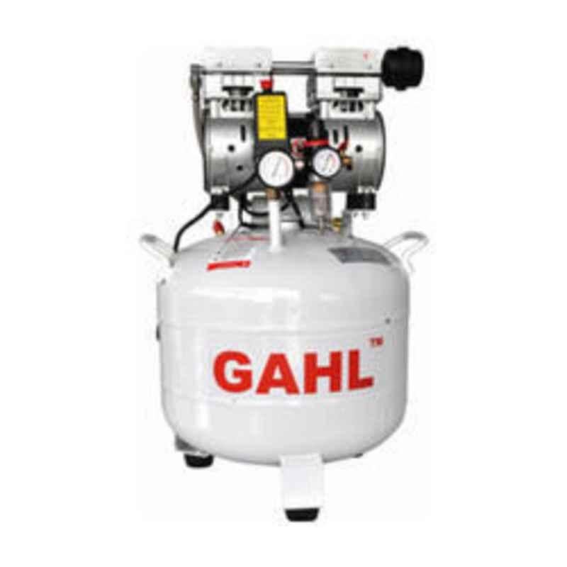 Gahl GA750-40L-D 1HP White Dental Oil Free Air Compressor with Electromagnetic Valve & AFR 1