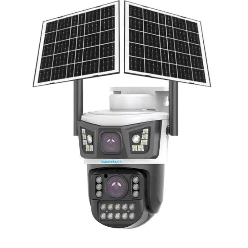 Cybernautt X9I 4MP+4MP 5V 2A CMOS Dual Solar 4G SIM Outdoor Security Camera with Dual Lens & Human Detection