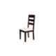 Angel Furniture 2 Pcs 39x18x18 inch Walnut Semi Glossy Finish Wood Sitting Chair Set, AC-16