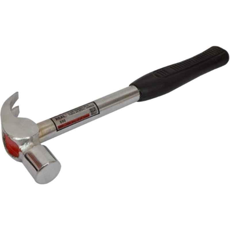 Real Stf 3/4lbs Silver Curved Claw Hammer with Tubular Alloy Steel Handle