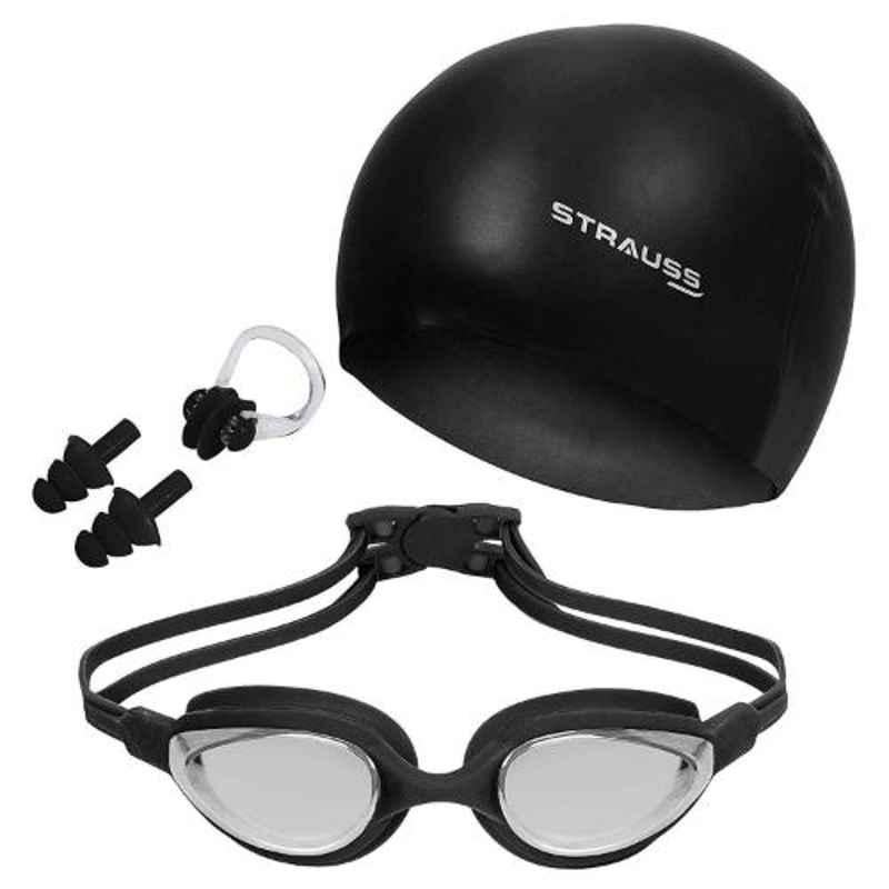 Strauss Silicon Black Swimming Set, ST-1568