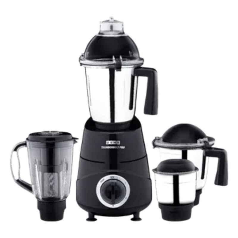 Usha Thunderbolt Pro 1000W Black Mixer Grinder with 4 Stainless Jars