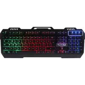 Cosmic Byte CB-GK-05 Black Titan Wired Gaming Keyboard with Aluminum Body, Rainbow Backlit Keycaps & Braided Cable