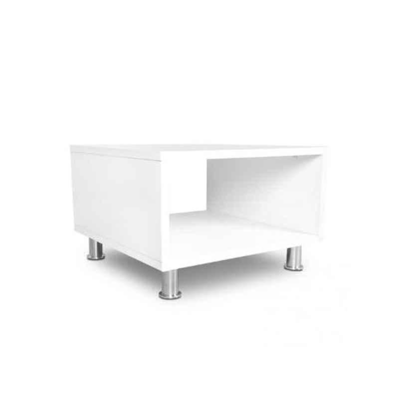 Angel Furniture 26x26x17 Inch White Medium Glossy Finish Wood Table, F045