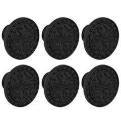Plantex Knobs for Drawer/Round Drawer Knobs/Knobs for Cabinets/Pull-Push Knobs for Kitchen/Bedroom Drawer (Pack of 6) DTK-301, Black
