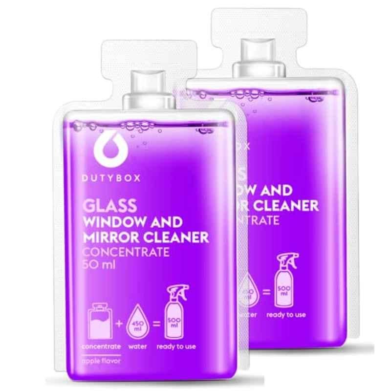 Dutybox Glass Series 50ml Windows & Mirrors Concentrated Cleaner (Pack of 2)