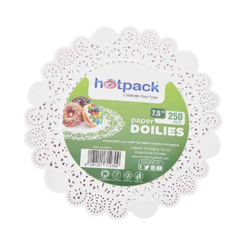 Hotpack 250Pcs 7.5 inch White Round Doilies Set, RD7.5
