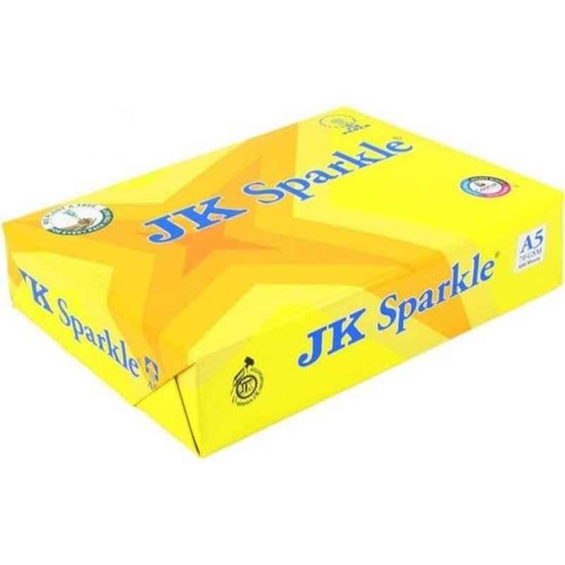 JK Sparkle 500 Sheets 70 GSM A5 Copier Paper, SE-030 (Pack of 10)