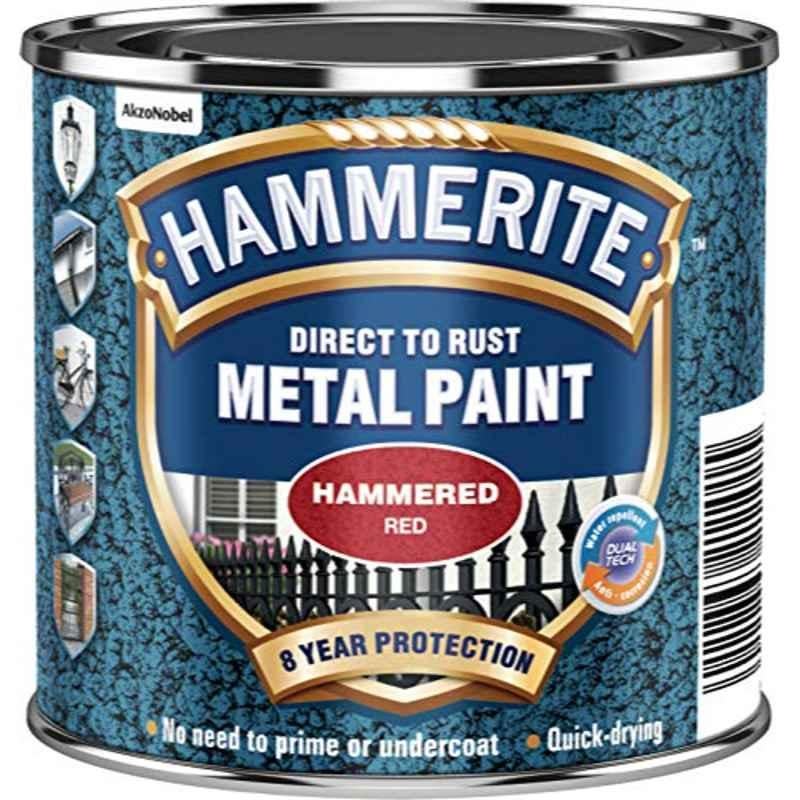 Hammerite 250ml Hammered Red Metal Paint, 5092961