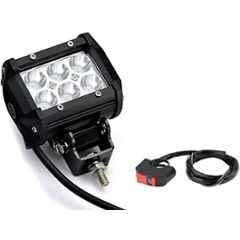 AOW 6 LED Super Bright Spot Light Fog Lamp (Pack of 2) for Hero Super Splendor with Handle Bar Mounting On-Off Switch
