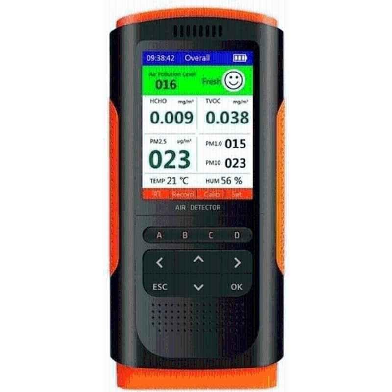 HSETIN MxRady 8 in 1 PM 2.5/1/10/TVOC/HCHO/AQI Temp Air Quality Meter with Colour Graphic Display