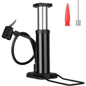 Catron 160Psi Aluminum Black Portable Foot Pump Tyre Inflator for Car, Bike, Bicycle & Football