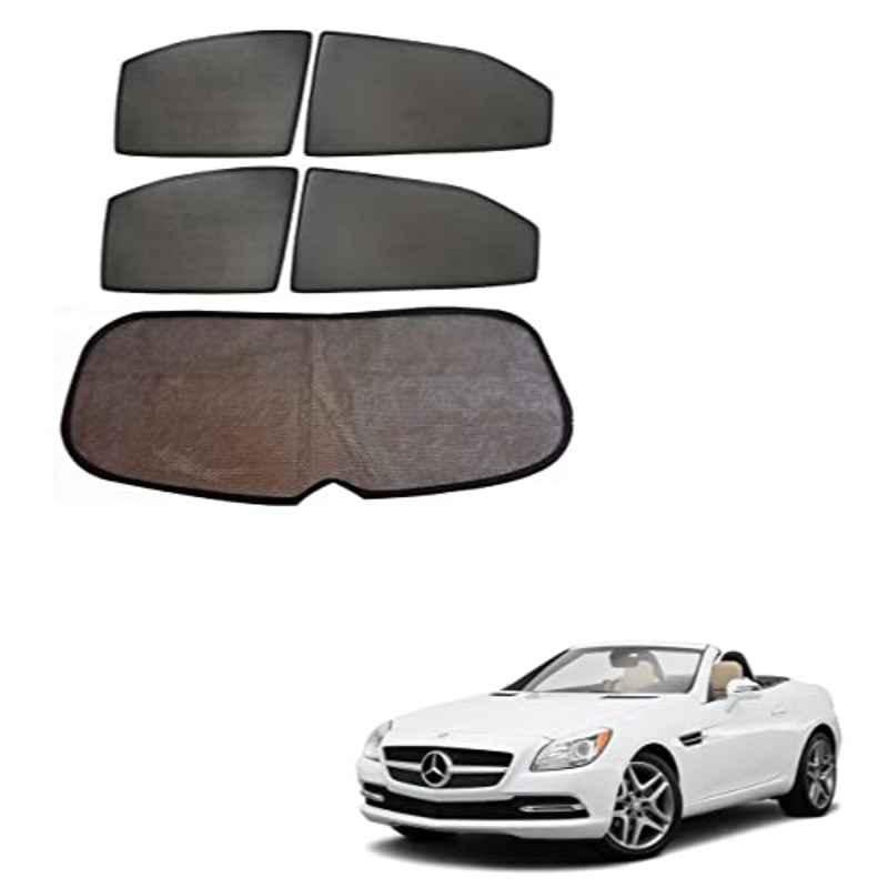 Kozdiko 5 Pcs Mesh Black Fixed Window & Rear Sun Shades Set for Mercedes Benz SLK-Class