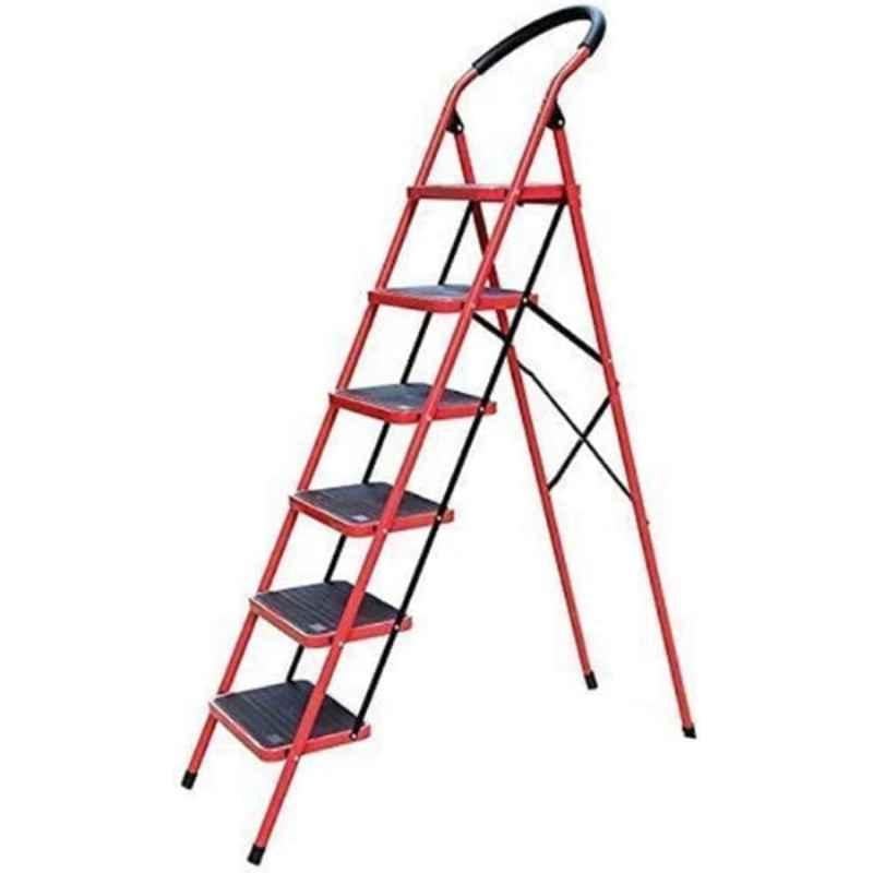 Tamtek 6 Step 150kg Folding Heavy Duty Steel Ladder