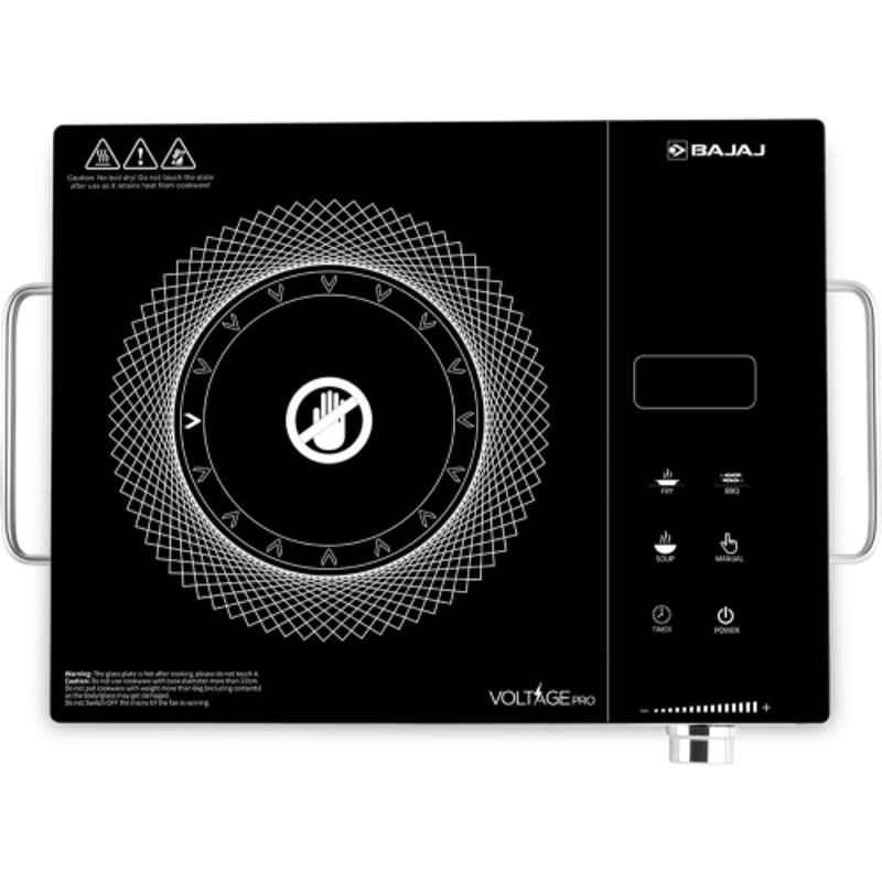 Bajaj IRX 220F 2200W Glass Black Infrared Cooktop with 1 Year Warranty, 740311