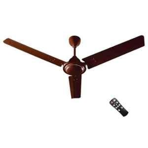 Luker Jvluker USA Nano XL 32W 370rpm Brown 5 Star 3 Blade BLDC Ceiling Fan with Remote & 2 Years Warranty, Sweep: 1200 mm