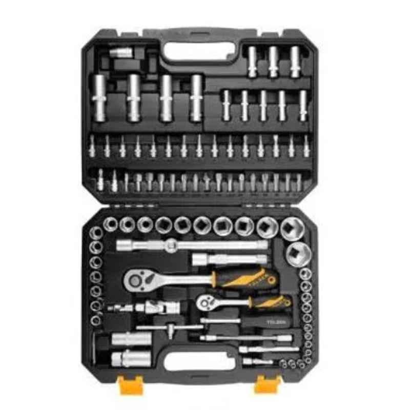 Tolsen 94Pcs 1/4 inch & 1/2 inch Industrial Socket Sets, 15145