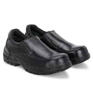 ArmaDuro Leather Steel Toe Black Safety Shoes, ADR_1030_BLACK, Size: 6