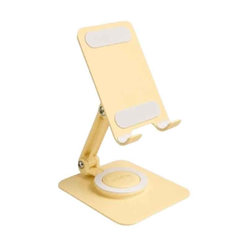 Onelife Flexi 360 Aluminium Alloy Yellow Adjustable Mobile Holder Stand with 360 deg Rotation for Smartphones & Tablets