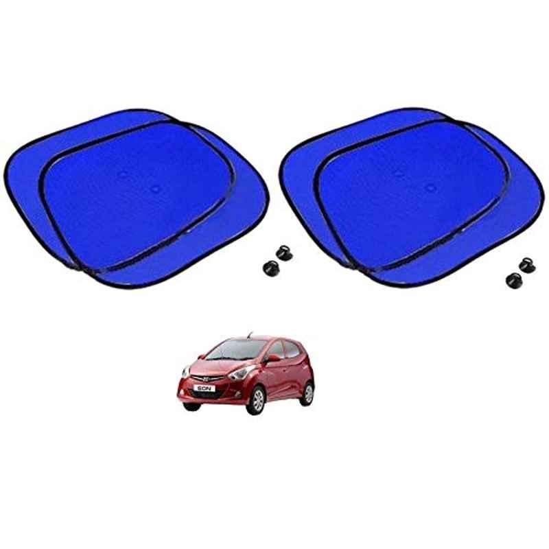 Kozdiko 4 Pcs Blue Chipkoo Car Window Sunshade Curtain Set for Hyundai Eon, koz_82840