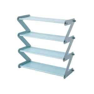 GTC 47.5x19x46cm 4 Shelves Z Type Blue Shoe Organizer Rack, S-352-1