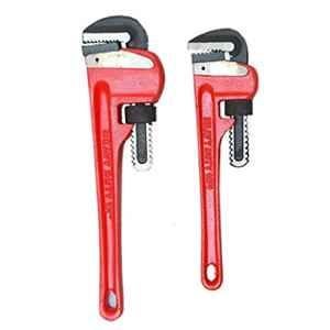 Globus 321 2 Pcs Steel Orange & Black Heavy Duty Pipe Wrench Set