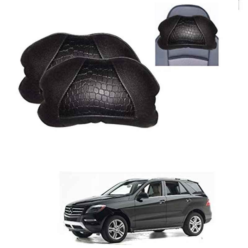 Kozdiko 2 Pcs Black Neck Rest Cushion Pillow Set for Mercedes Benz M-Class