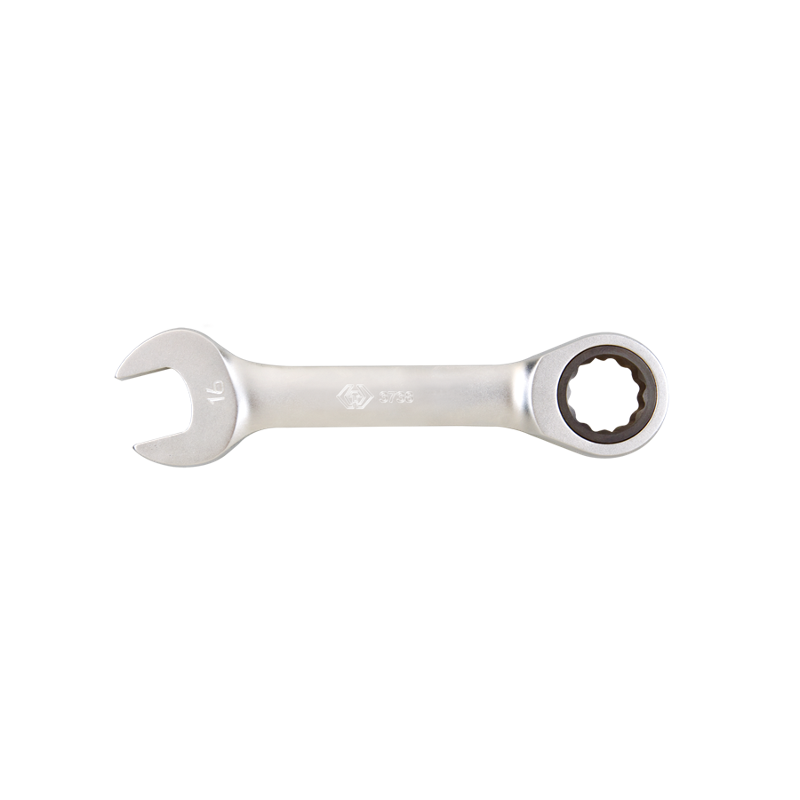 King Tony 14mm Chrome Plated Stubby Speed Wrench, 373814M