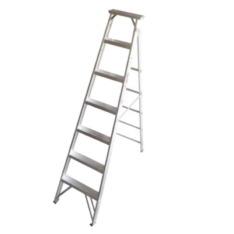 Wallclimb 7 Step Aluminum Dual Purpose Ladder, WALDP7