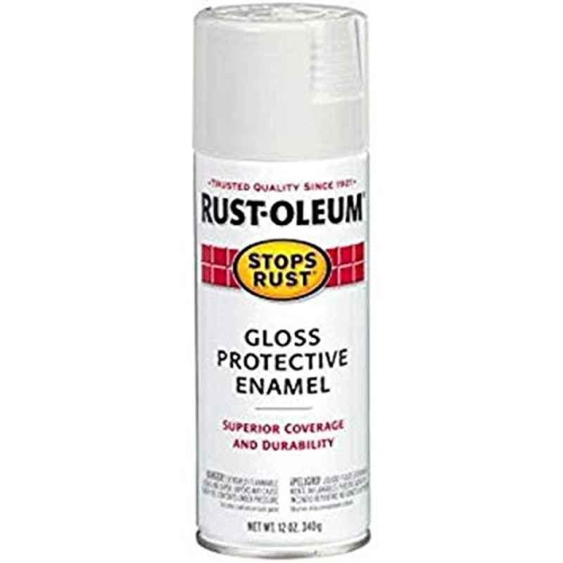 Rust-Oleum Stops Rust 12oz Pure White 250702 Glossy Protective Enamel Spray Paint