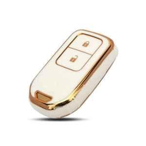 Flymaster Thermoplastic Polyurethane White TPU Car Key Cover, WHITE-TPURKE-22