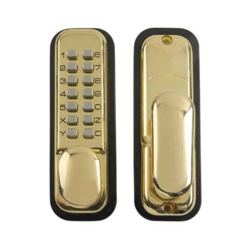 Yale Gold Push Button Door Lock, 704606AC (Pack of 2)