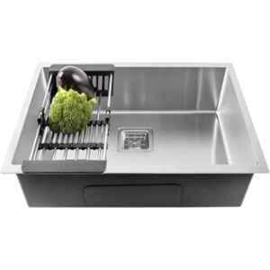 Fossa 32x20x10 inch Stainless Steel SS304 Matt Finish Silver Single Bowl Kitchen Sink, FHS-12
