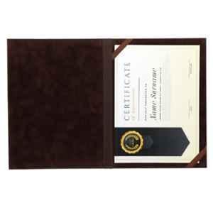 Konrad S. A4 PU Leather Certificate Holder, Classic Brown
