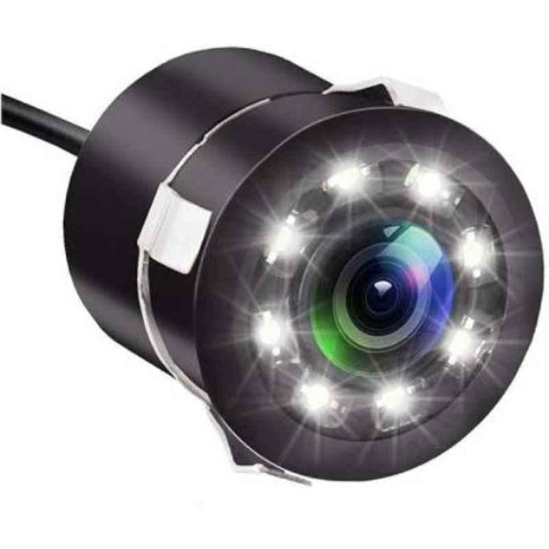 Olmeo 12W 8 LED HD Night Vision Car Back Camera with Parking Sensor