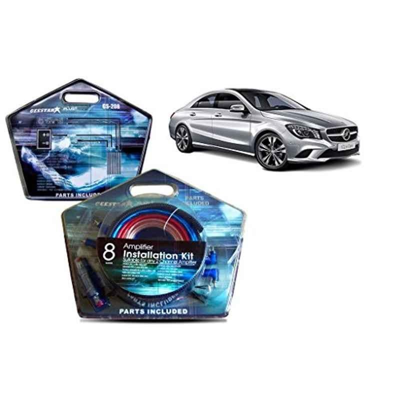 Auto Pearl Geestar Plus 8 Guage 2 Channel Amplifier Full Installation Kit for Mercedes Benz Cla Class, GS-208