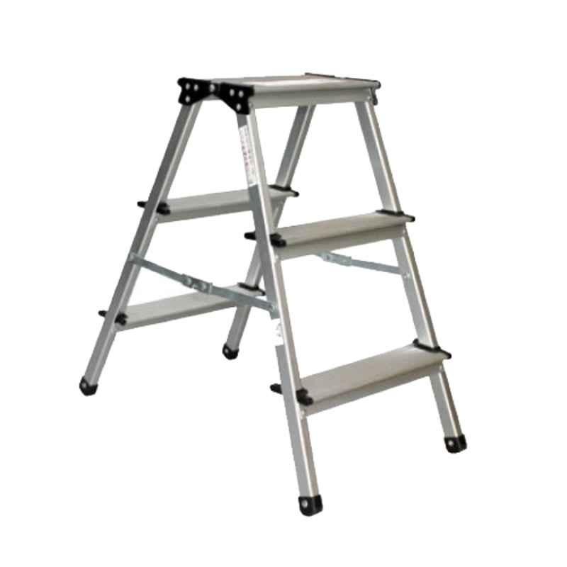 Wallclimb 3 Step Aluminum Step Stool Ladder, WALA3