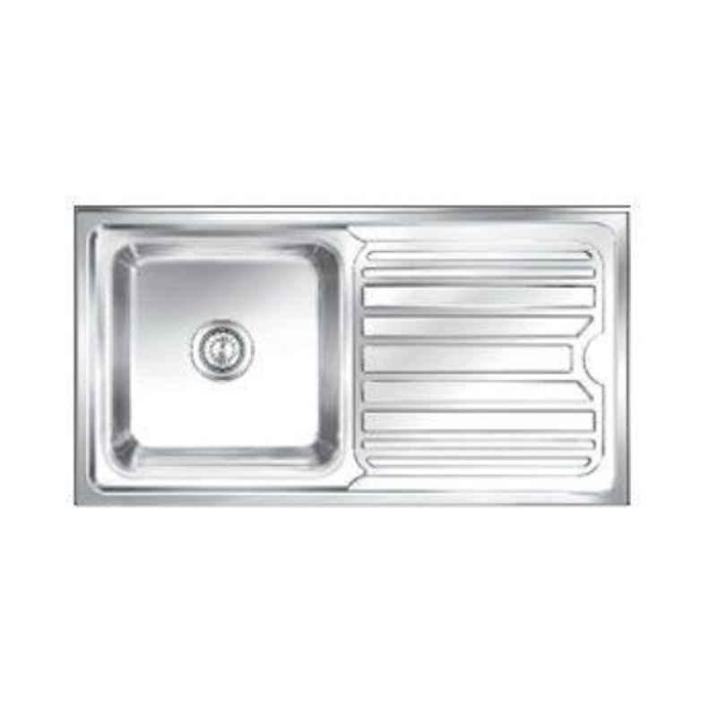 Nirali Olympia Glossy Finish Kitchen Sink, Size: 815x455 mm