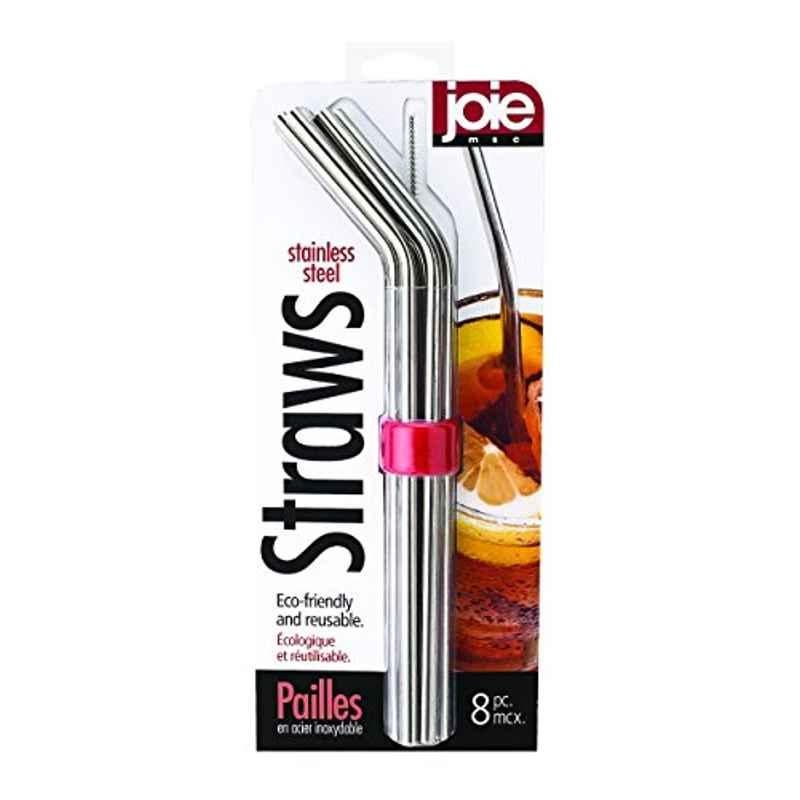 Joie 22 cm Stainless Steel Silver Straws, 42945