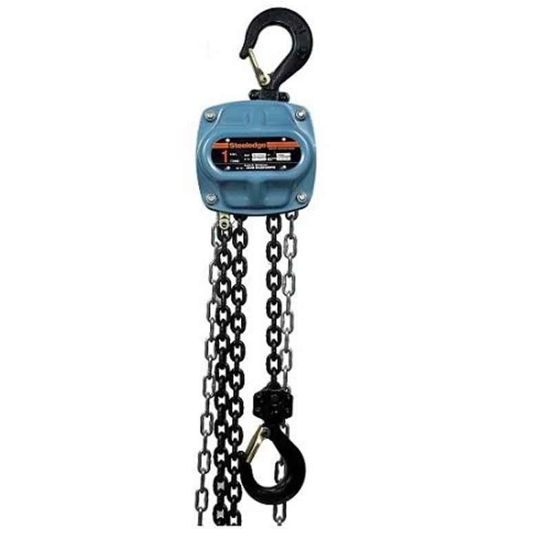 Steeledge M4 5 Ton 3m Double Fall Alloy Steel Manual Chain Pulley Block, 502