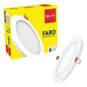 Fybros Faro 6W Polycarbonate Warm White Round LED Panel Light, FLS5056A