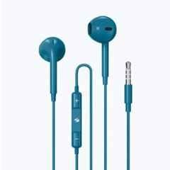 Zebronics Zeb Buds 30 3.5mm Blue Stereo Earphone with Mic & 1.2m Cable