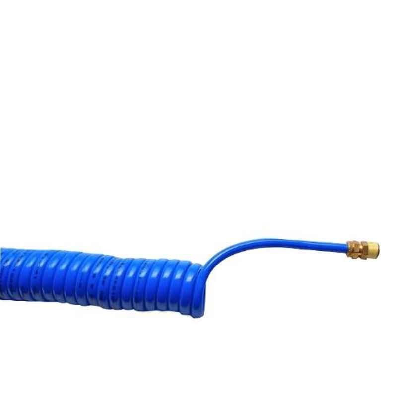 Proline 4m Blue Recoil Hose with 1/2 inch Brass Male Connector, RCH04U0804