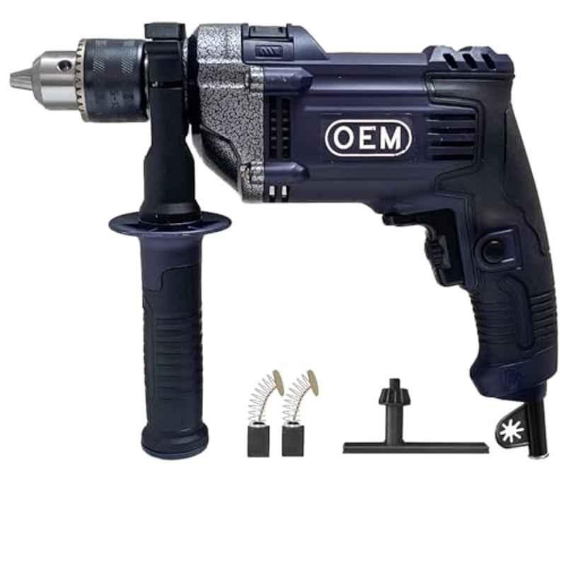 OEM 13mm 810W Metal Blue & Black Professional Impact Drill Machine with Carbon Brushes