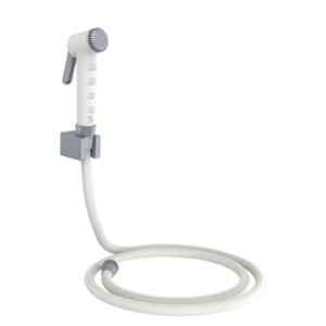 RN Grey White.2 Health Faucet Set with Hose Pipe & Wall Holder for Toilet Cleaning