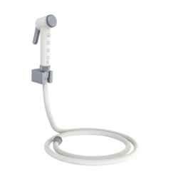 RN Grey White.2 Health Faucet Set with Hose Pipe & Wall Holder for Toilet Cleaning