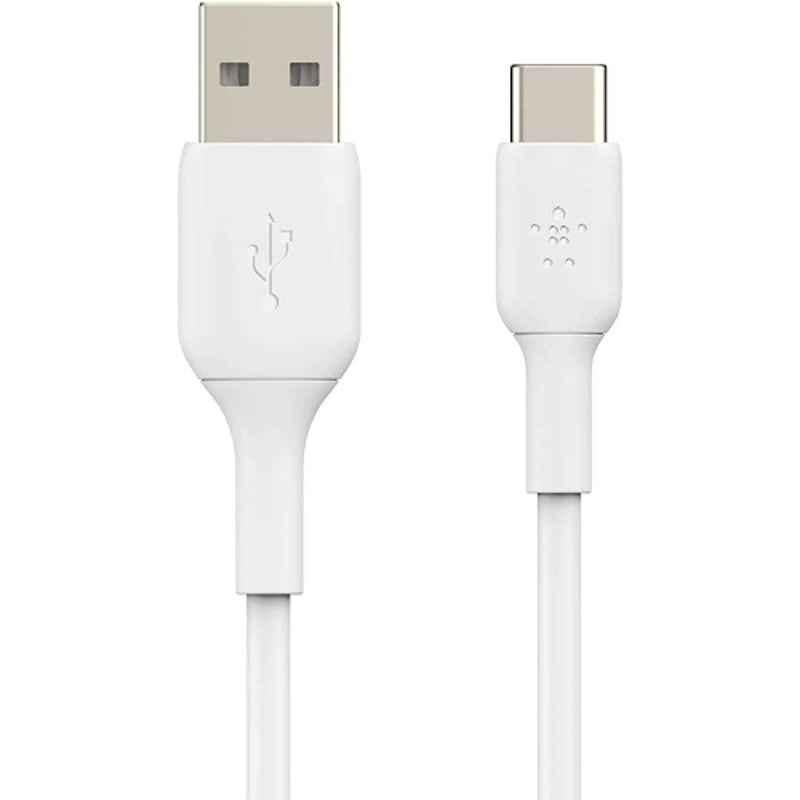 Belkin 1m PVC White USB-A to USB-C Cable, BKN-CAB001BT1MWH