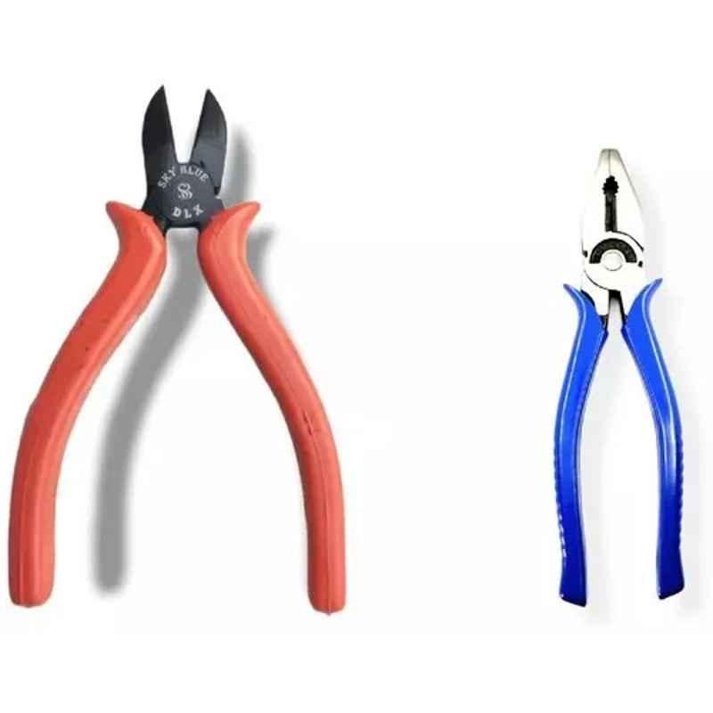 Sky Blue 2 Pcs 7.8 inch Lineman Plier Combo, SBE_PLIER_COMBO_MOD_00831