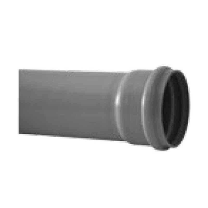 Hepworth HVL14SPKM114 110mm uPVC Push Fit Socket End Pipe, Length: 4 m